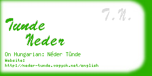 tunde neder business card