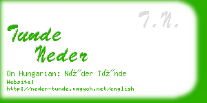 tunde neder business card